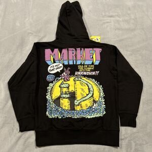 Y2k 2000s Chinatown Market Wonderland Hoodie Mens Medium Rabbit Hole Goth Grunge